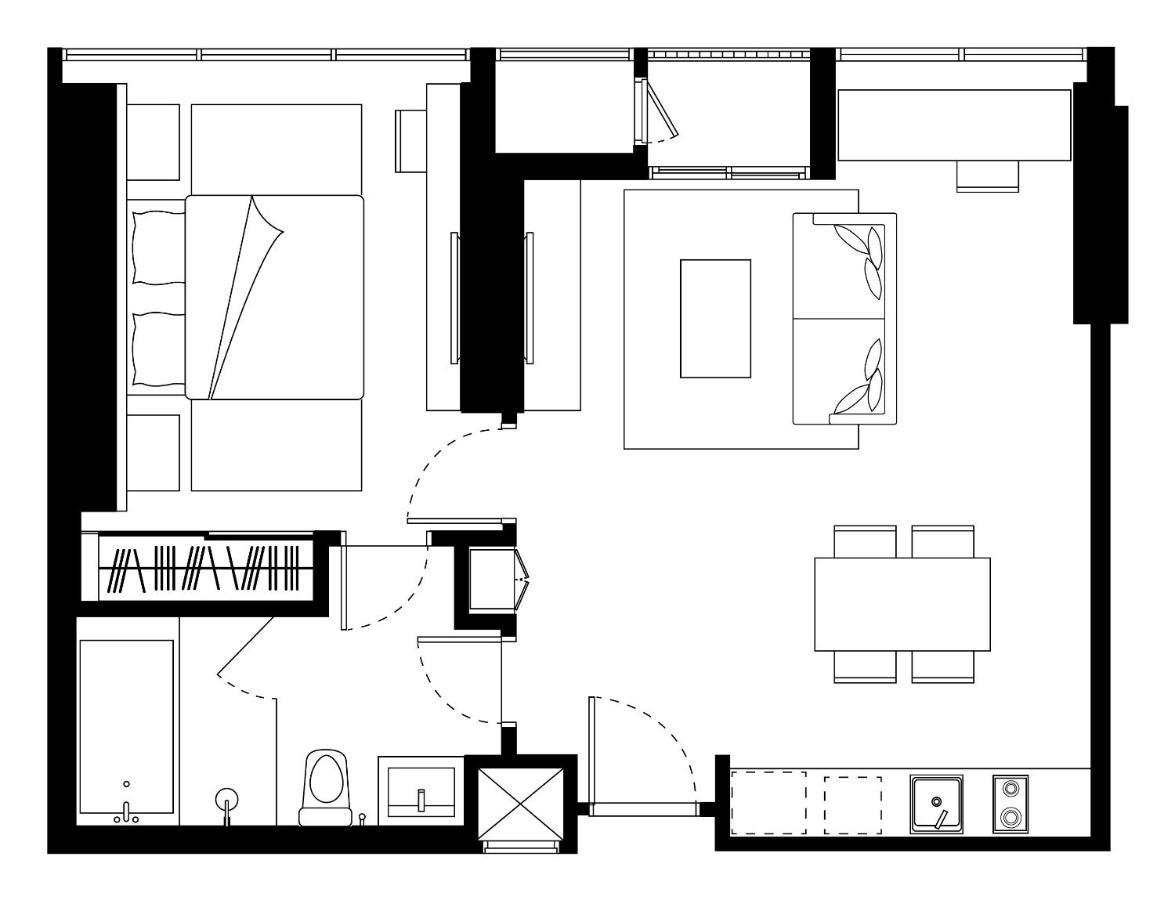 Somerset Rama 9 Banguecoque Exterior foto A floor plan of a typical apartment