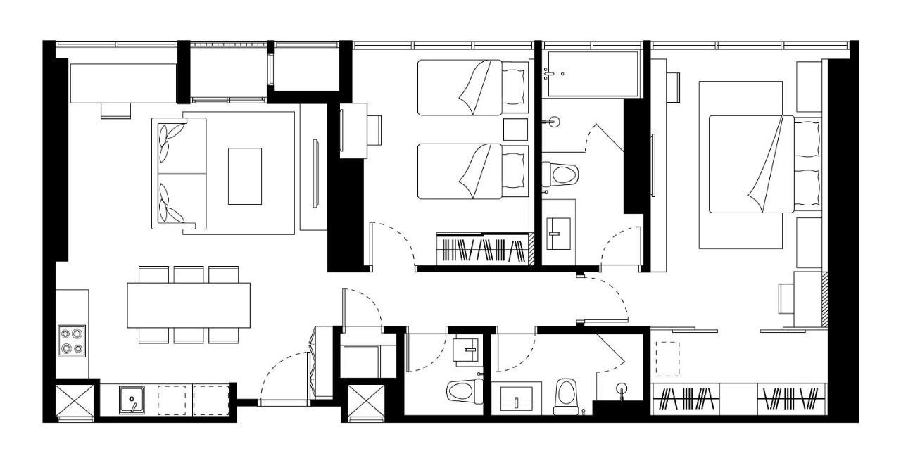 Somerset Rama 9 Banguecoque Exterior foto A floor plan of a typical apartment